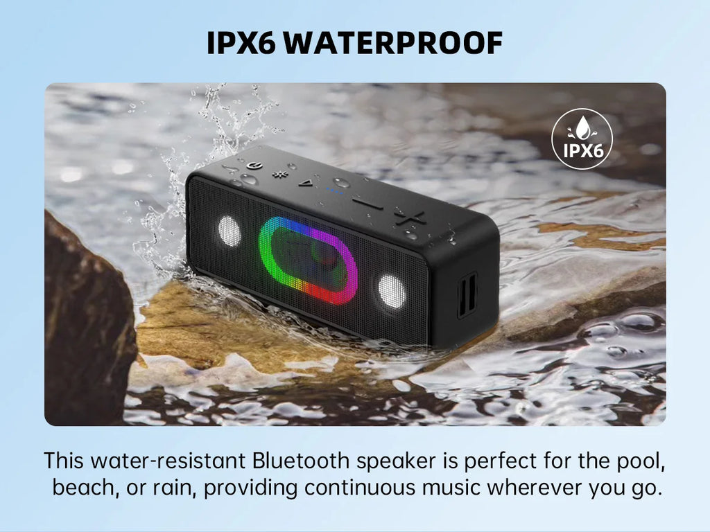 Ortizan S11 Altavoz Bluetooth Portátil con Luces LED