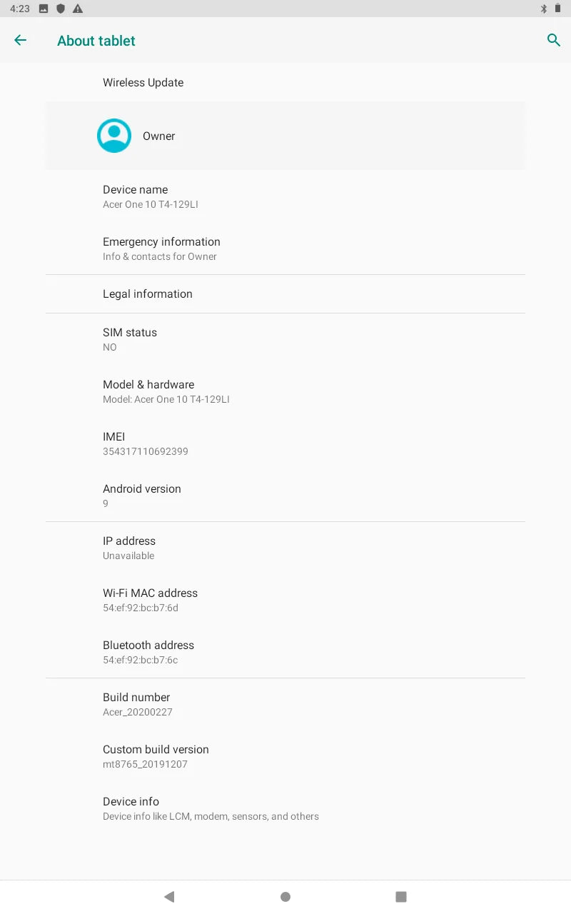 Tabletas 4G LTE T4 Android 9.0 de 10.1 Pulgadas, 3 GB de RAM, 32 GB de ROM, GSM, CPU de Cuatro Núcleos MTK8765 de 64 bits, 1280 x 800 IPS, 5000 mAh
