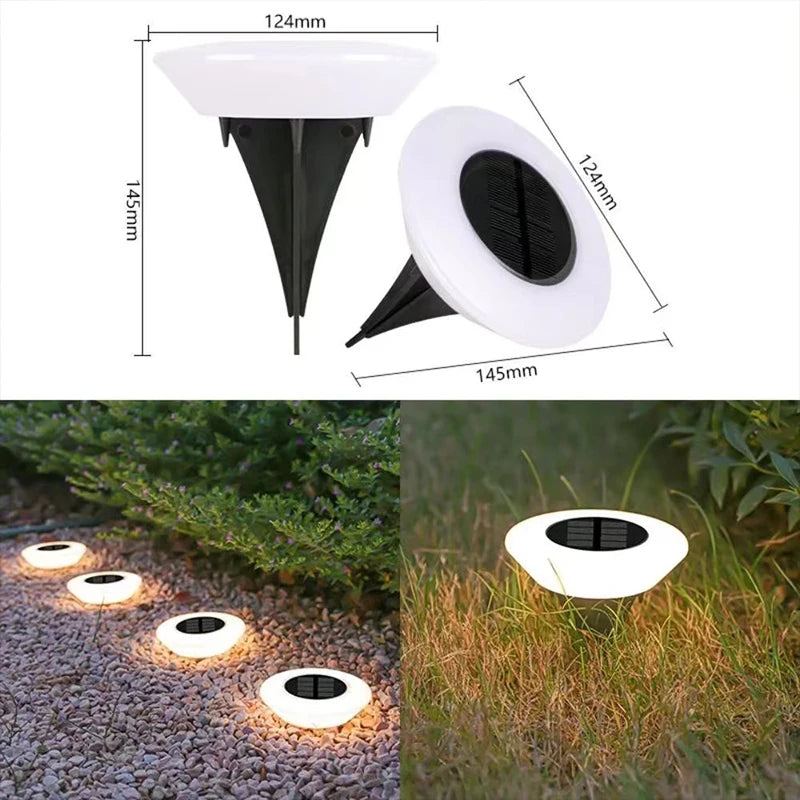 Luces Solares de Disco para Jardín y Caminos