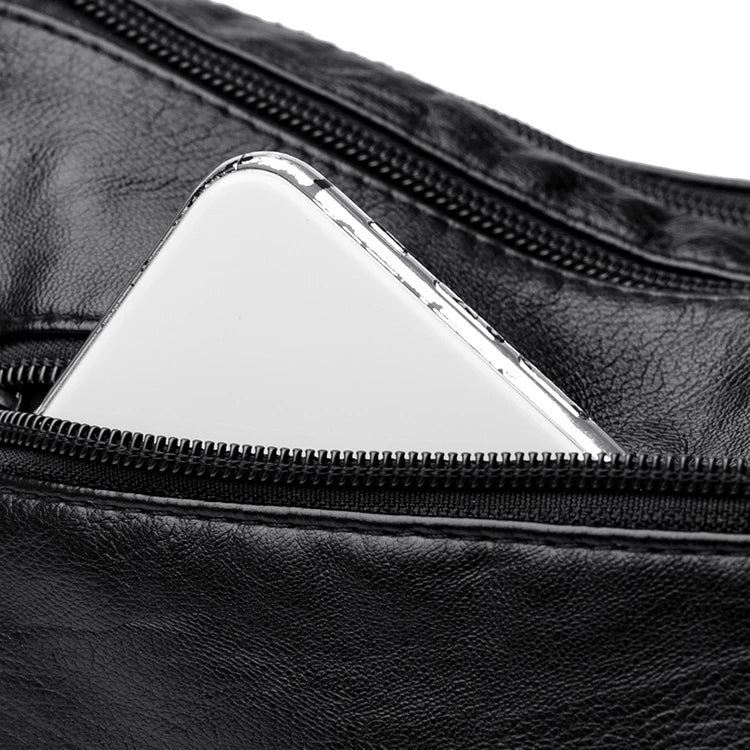 Bolso bandolera negro, bolso de hombro de viaje con correas ajustables y compartimento con cremallera, bolso de hombro adecuado para diferentes