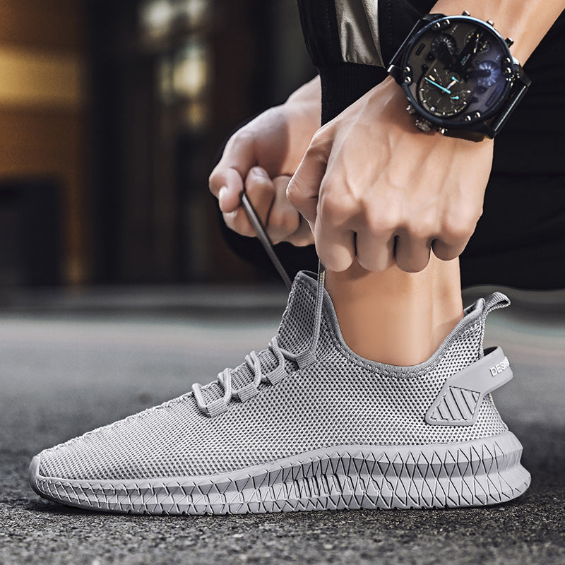 Zapatillas de correr transpirables para hombre, zapatos informales con plataforma a la moda para hombre, zapatos vulcanizados ligeros para mujer, zapatillas antideslizantes flexibles