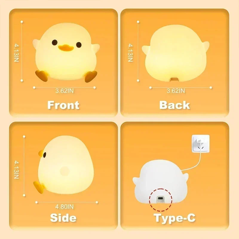 Lámpara Nocturna Do Do Duck de Silicona para Niños