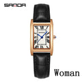 Relojes de Cuarzo SANDA para Pareja, Correa de Cuero
