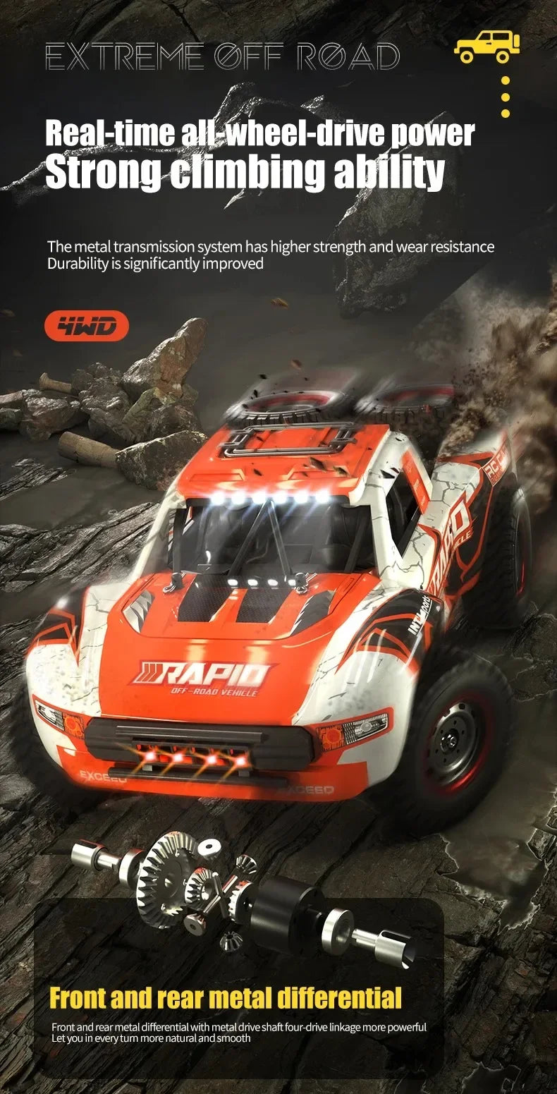 JJRC Q130 1:16 70 KM/H 4WD RC coche con Motor sin escobillas ligero coches de Control remoto camión monstruo de deriva de alta velocidad juguetes para niños y adultos