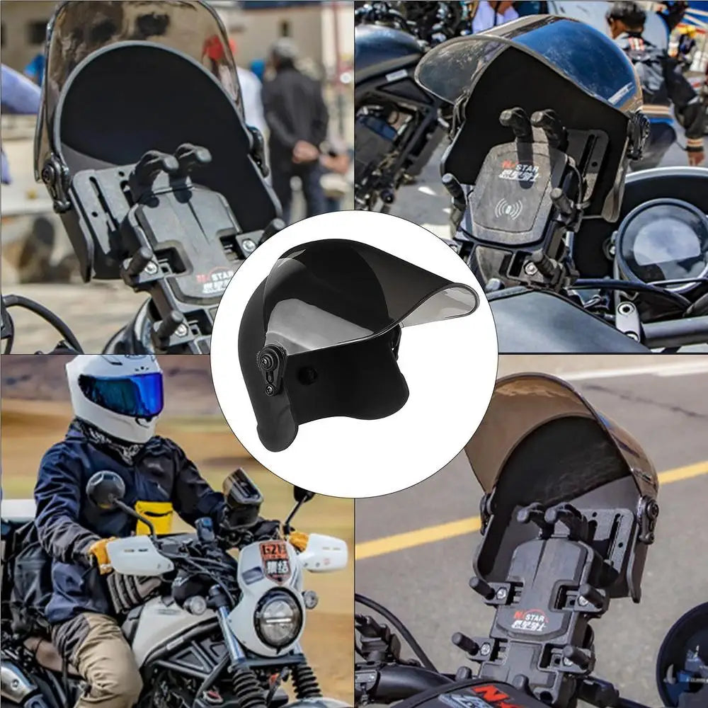 Soporte para Teléfono de Motocicleta, Parasol para Casco, Protector Solar Impermeable para Teléfono Móvil, Parasol para Casco de Moto