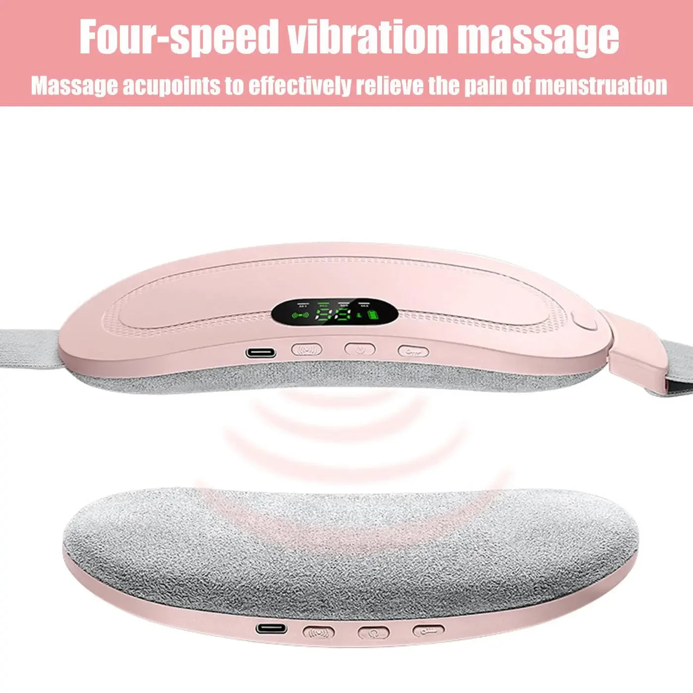 Cinturón de palacio de masaje calentado portátil, dispositivo de cintura de calefacción inteligente para niñas, período Menstrual, tía