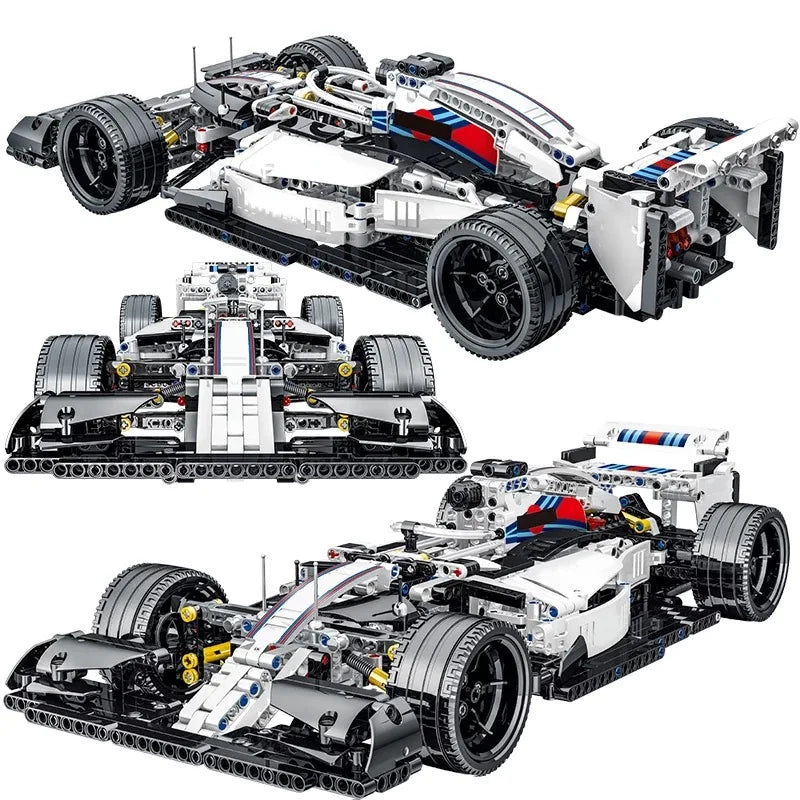 1152 piezas técnicas 023004   Coches de fórmula F1, bloques de construcción, coches de carreras deportivos, súper modelo, Kits de ladrillos, juguetes para niños, regalos