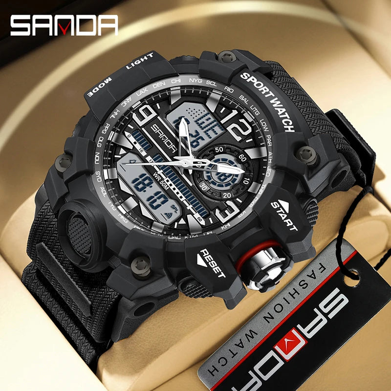 Reloj Digital LED Deportivo SANDA Multifunción para Hombre