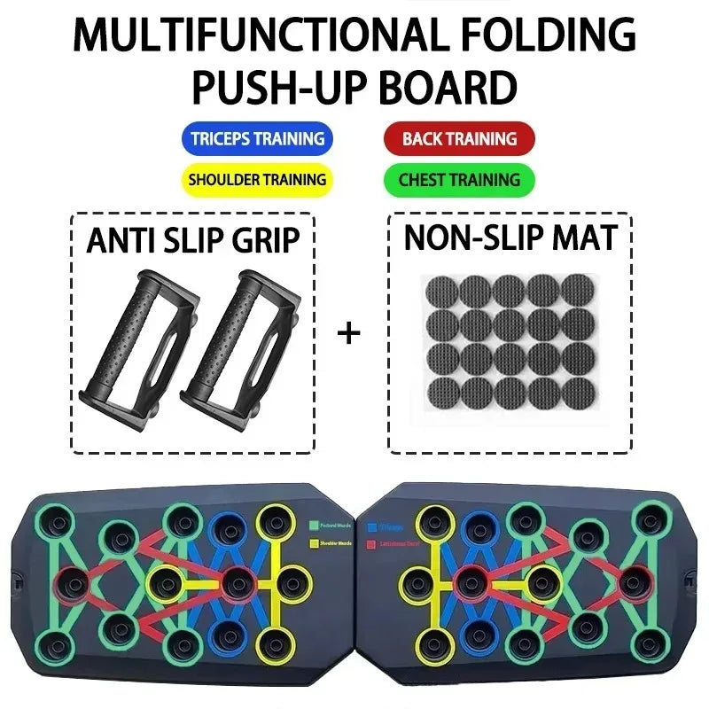 Tabla de flexiones plegable multifuncional para fitness en casa o exteriores