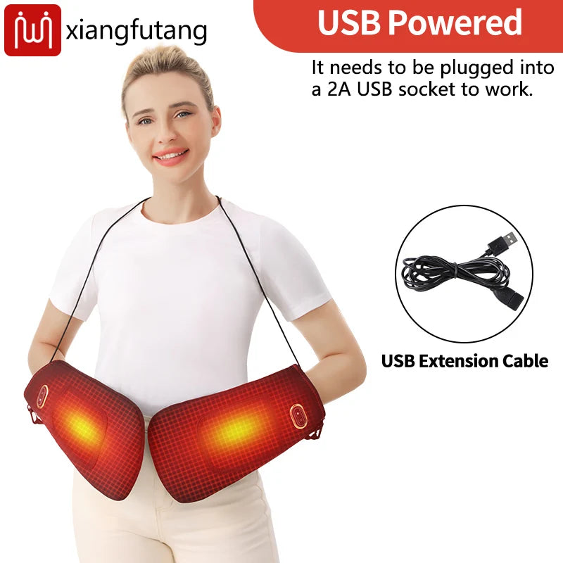 Guantes Eléctricos con Calor y Vibración, Masajeador con 3 Temperaturas Ajustables, Compresa Caliente para Aliviar el Malestar de Manos y Dedos