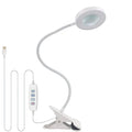 Lámpara de aumento 10X con clip 3 modos de color 10 atenuador de brillo 360 °   Lámparas flexibles de cuello de cisne para soldar lectura Nail Art