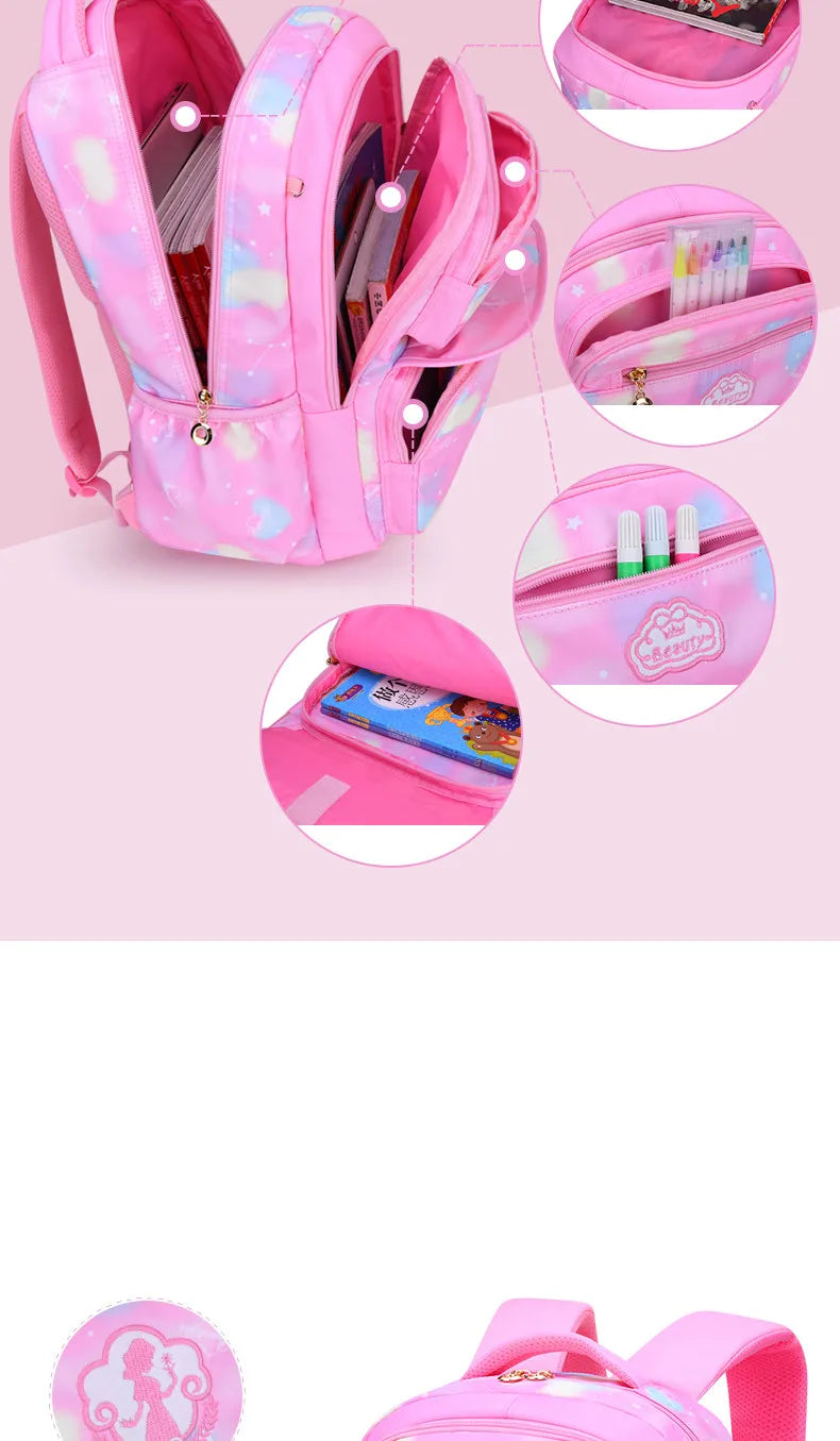 Mochila escolar para niña, mochila para adolescentes, mujeres y niños, mochila escolar rosa para primaria, mochila alta para adolescentes y niños