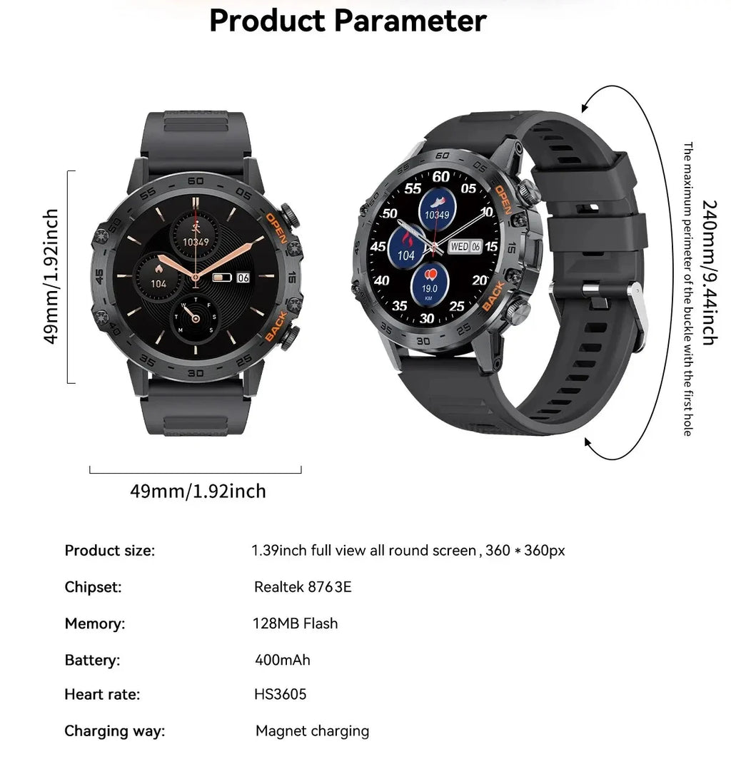 LIGE Reloj Inteligente Ritmo Cardíaco Bluetooth