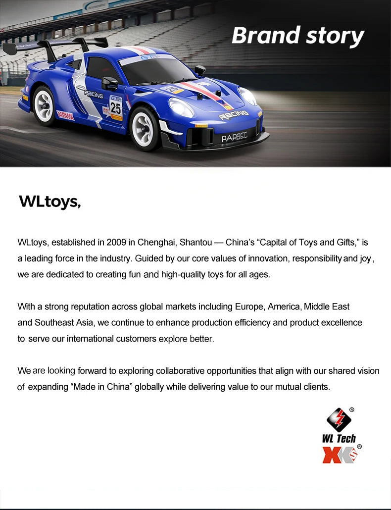WLtoys 284019-A 284191 1:28 2,4G RC coche con luces LED 4WD Gyro 30 KM/H coche de Control remoto todoterreno vehículo de deriva juguetes para chico