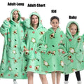 Ropa de invierno para mujer, sudaderas con capucha de lana de felpa para adultos y niños, pijamas para el hogar, sudaderas con capucha muy cálidas, Jersey, Tops de gran tamaño