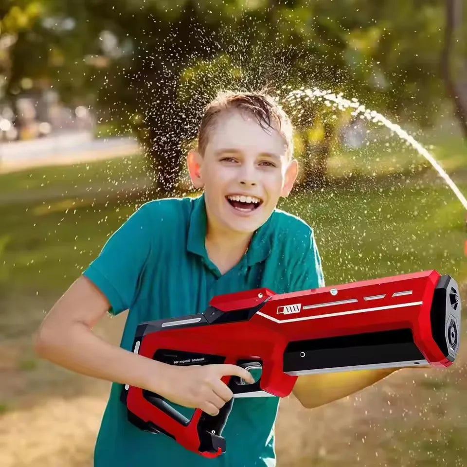 Pistola de Agua Eléctrica para Adultos, Potente Pistola de Agua Automática con Succión, Regalo de Verano, Juego para Playa, Piscina, Jardín, Diversión al Aire Libre