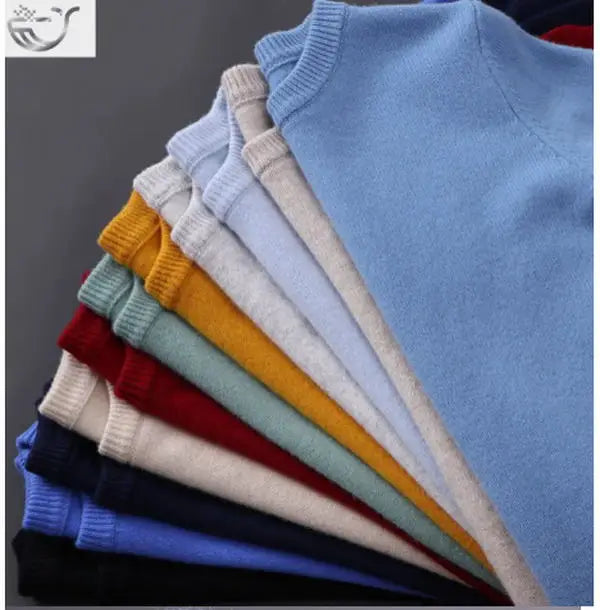 Suéter de Punto con Cuello Redondo para Hombre - Holgado, Otoño Invierno