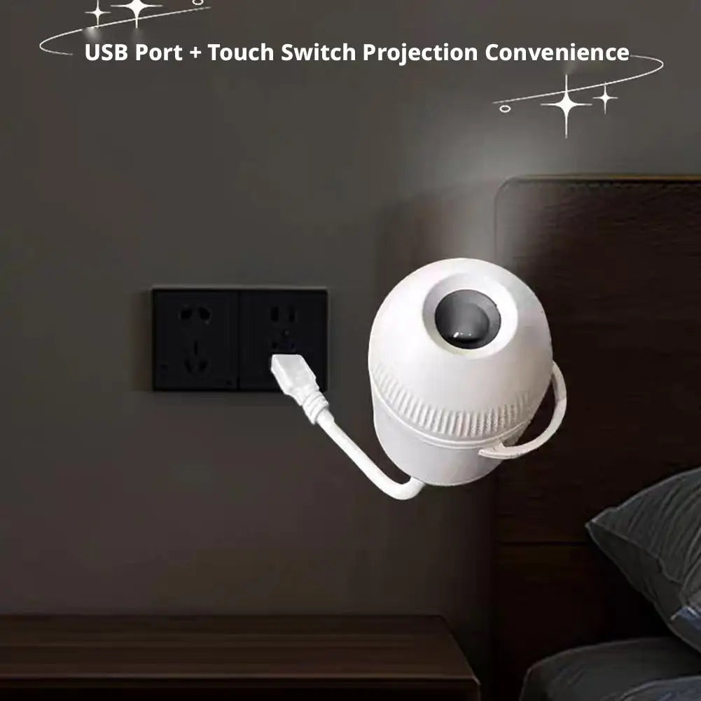 Mini Proyector de Estrellas 2 en 1, Lámpara Nocturna LED con Cielo Estrellado, Lámpara Ambiental para Dormitorio, Decoración y Luz de Ambiente LED