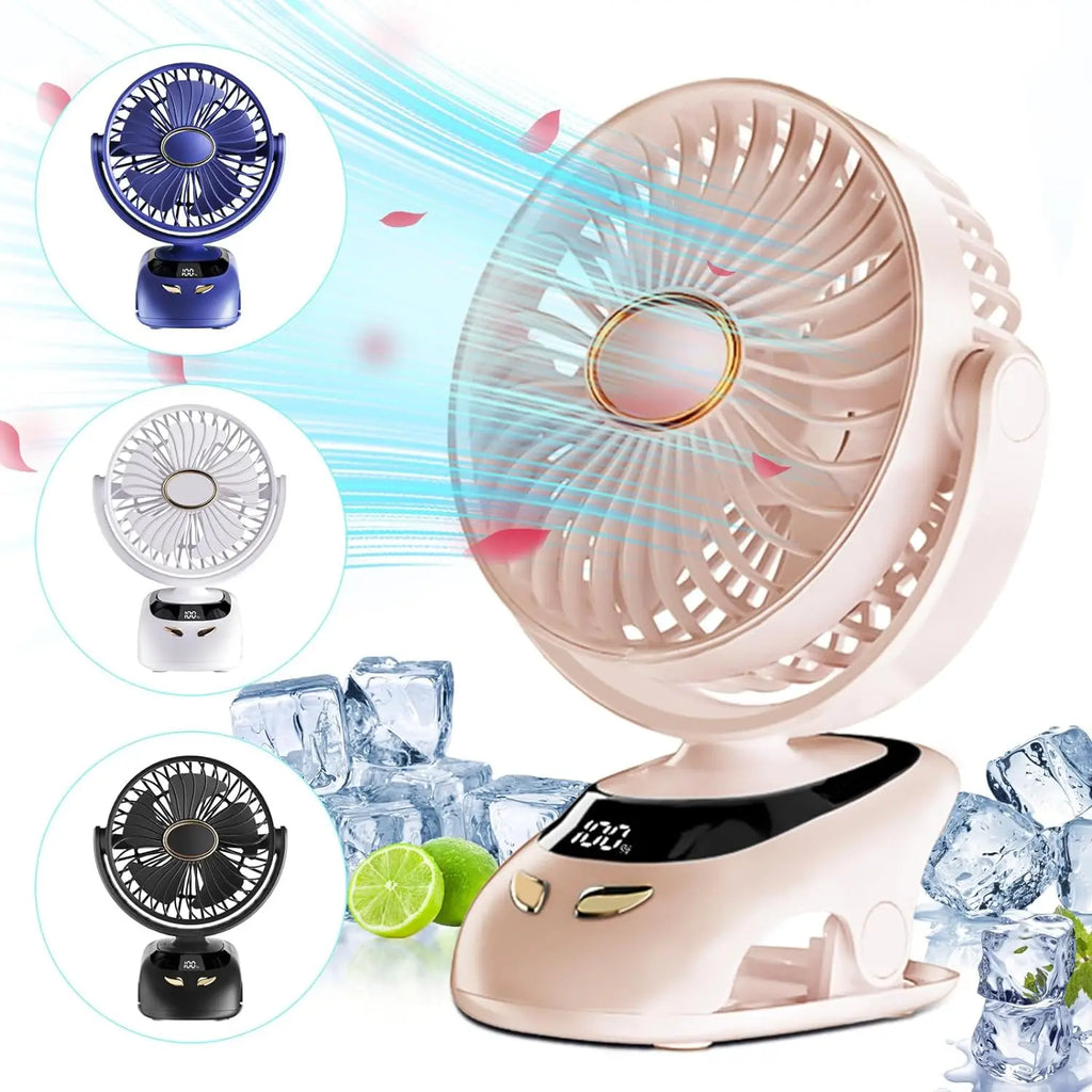 Ventilador con Clip Portátil para Escritorio y Cama