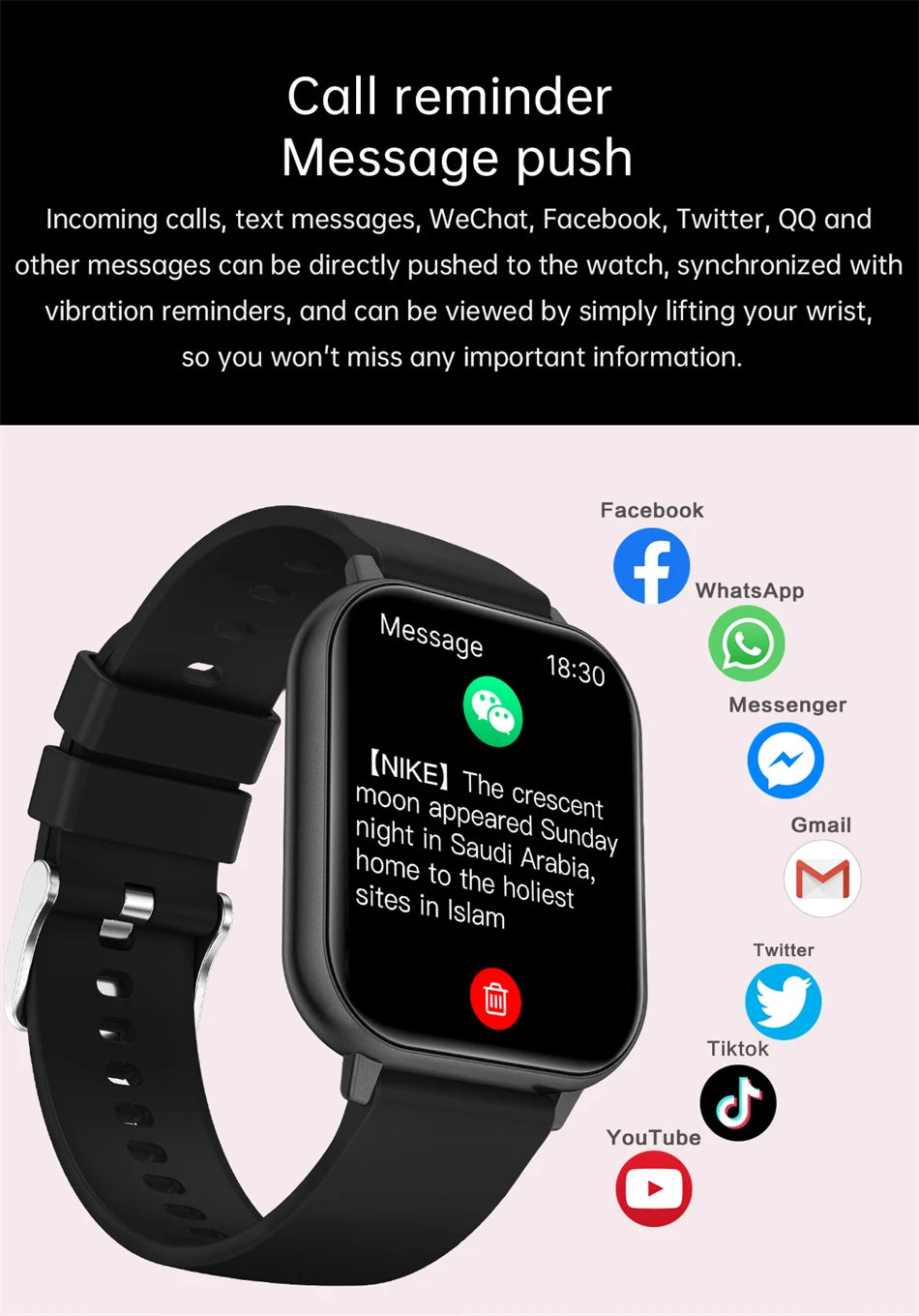 Reloj Inteligente Pantalla Táctil Esfera Personalizable