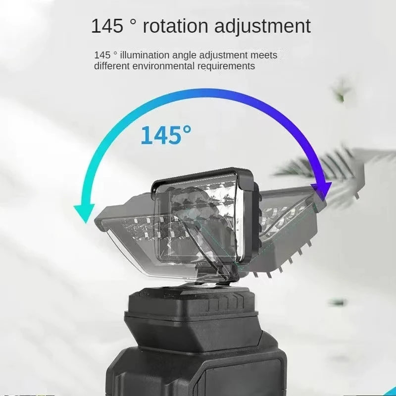 Lámpara LED Portátil de 3/4/5/8 Pulgadas, Foco Inalámbrico para Trabajo al Aire Libre, Pesca, Herramienta de Emergencia, Compatible con Batería Dewalt de 18V