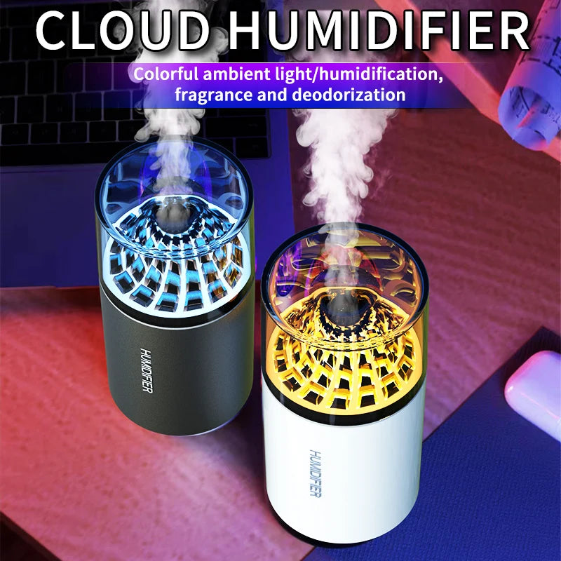 Mini Humidificador Nube para Auto con Luz Ambiente