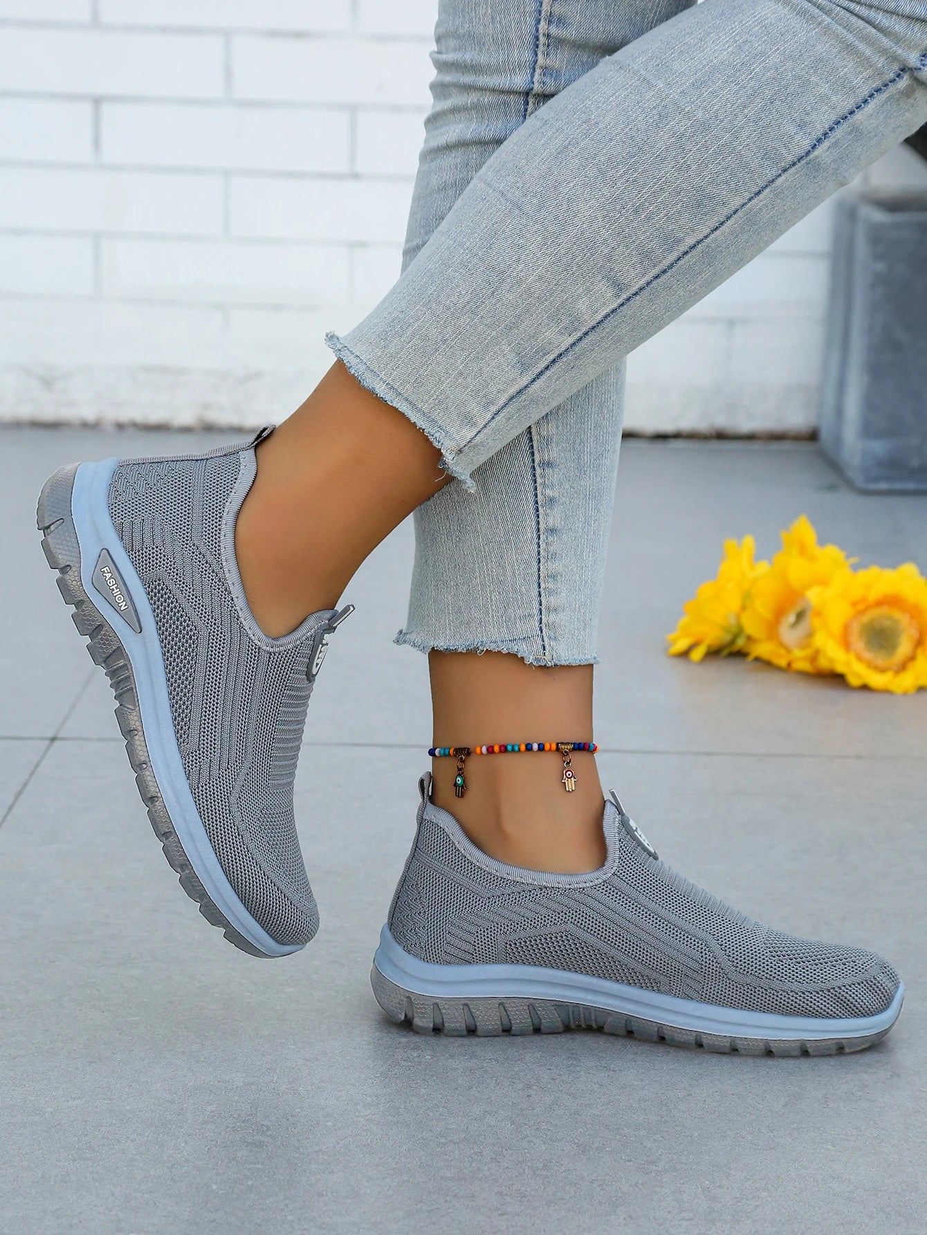 Zapatillas de Mujer Sin Cordones Tejido Transpirable