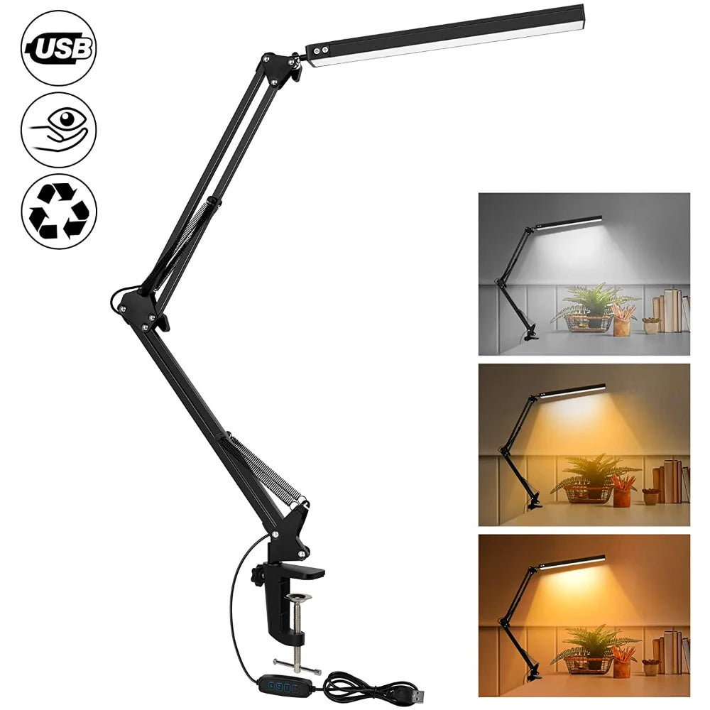 Lámpara de Escritorio LED con Brazo Oscilante 10W