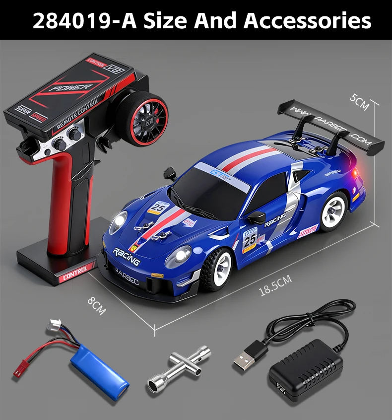 WLtoys 284019-A 284191 1:28 2,4G RC coche con luces LED 4WD Gyro 30 KM/H coche de Control remoto todoterreno vehículo de deriva juguetes para chico