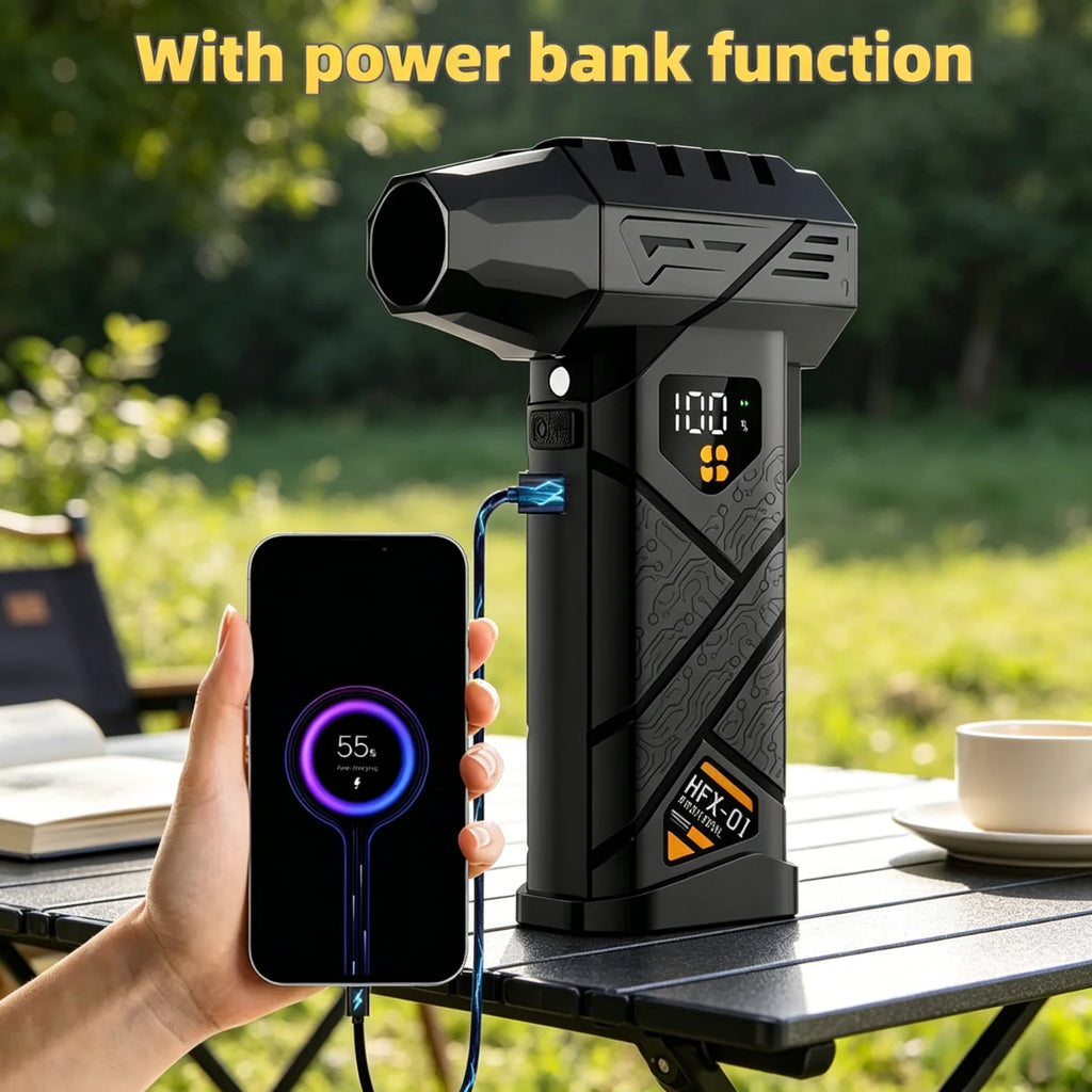 Soplador de aire turbo eléctrico inalámbrico 990000 RPM con batería 10000 mAh