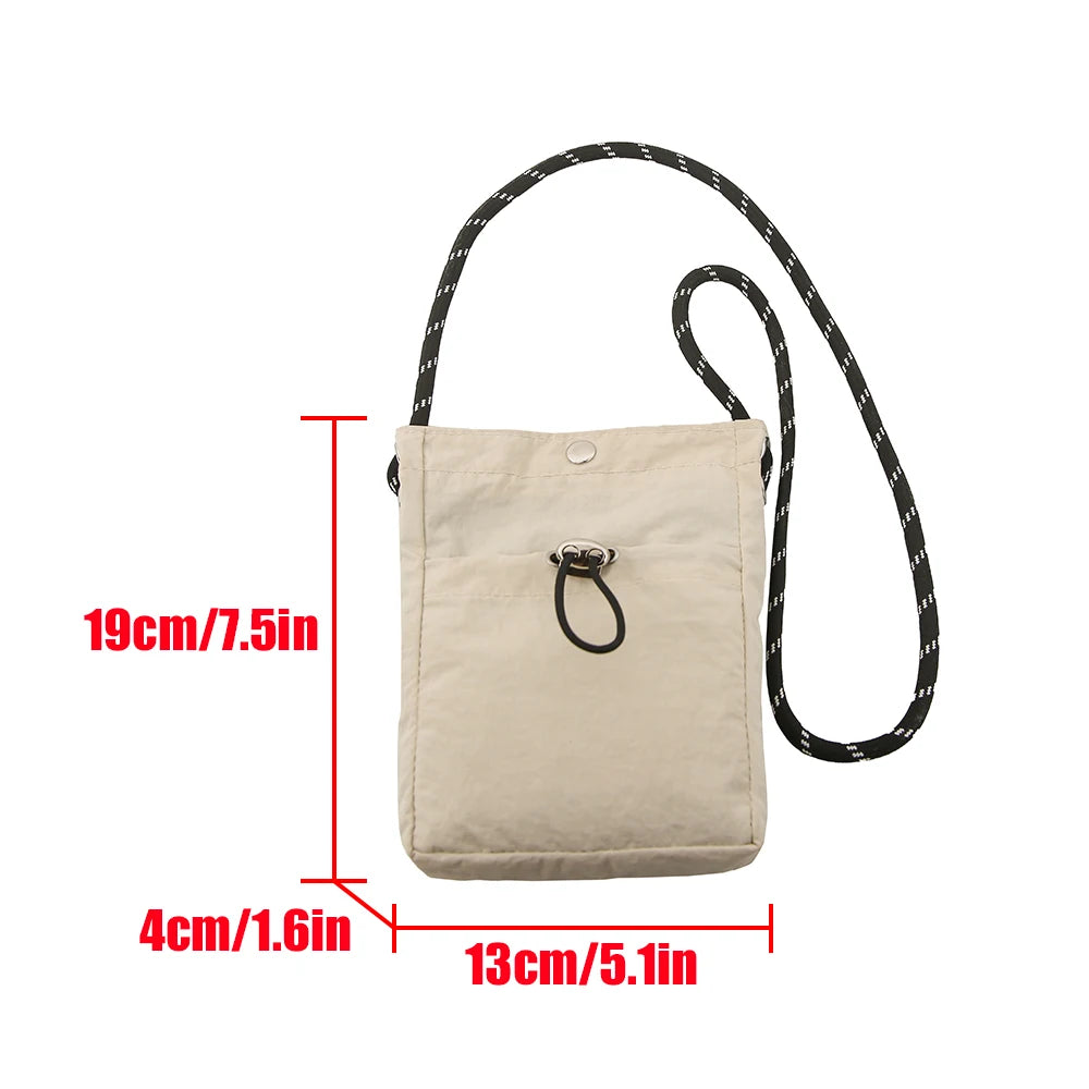 Bolso Bandolera de Nailon, Mini Bolso para Teléfono, Multifuncional, Cuadrado, Bolso de Hombro, Bolso Bandolera, Bolso de Lona, Bolso Mensajero