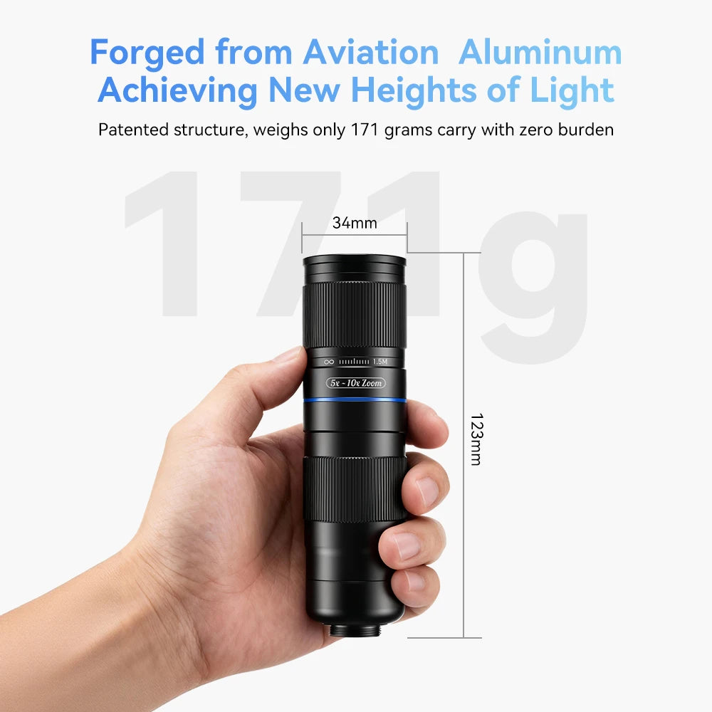 Teleobjetivo Zoom 5x-10x APEXEL para Smartphone