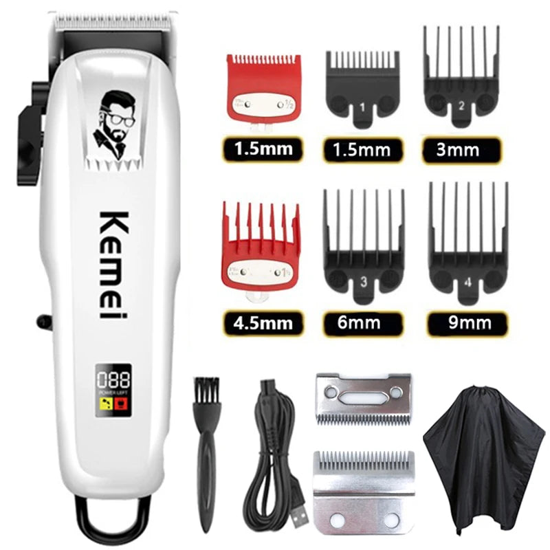 Cortadora de Pelo Inalámbrica KM-PG809A, Recortadora Profesional de Cabello