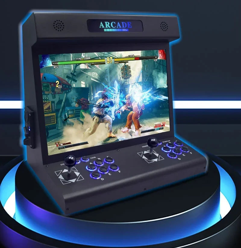 Máquina de juegos de 22 pulgadas, máquina de juegos arcade de escritorio, máquina arcade integrada para el hogar, más de 23000 juegos, compatible con varios idiomas