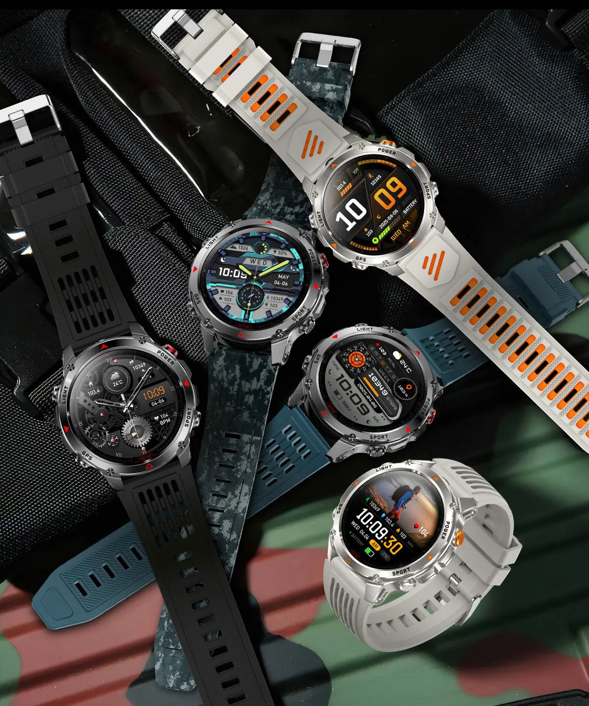 Reloj Inteligente HT33 con Linterna LED, Batería 1100mAh y Llamadas Bluetooth