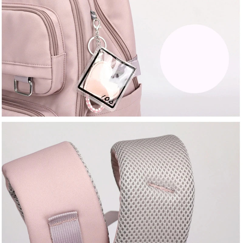 Mochila escolar para niña, mochila para adolescentes, mujeres y niños, mochila escolar rosa para primaria, mochila alta para adolescentes y niños
