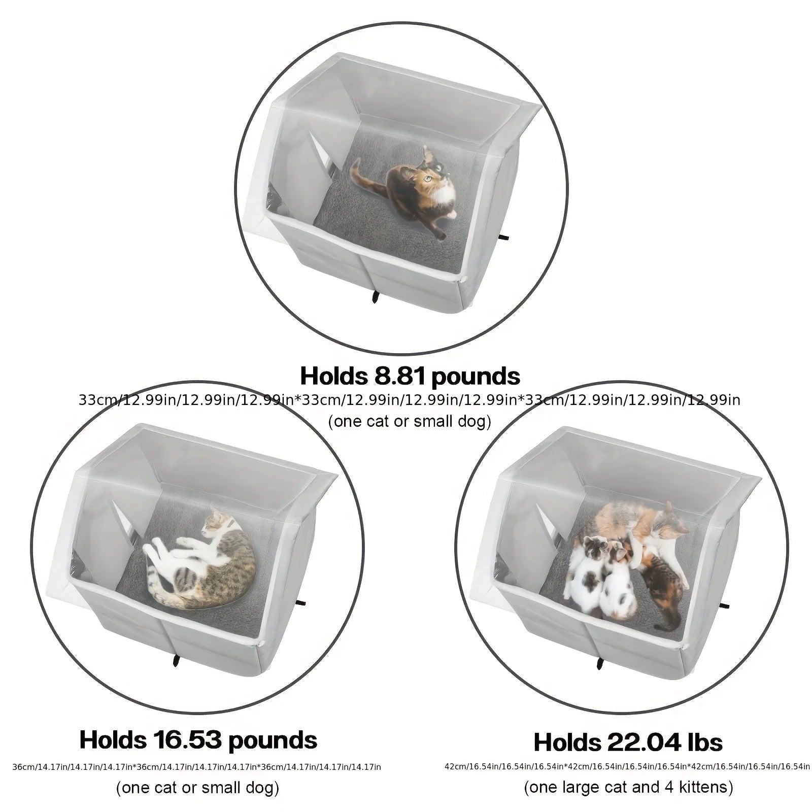 Cueva Cama para Mascotas Impermeable y Cálida, Plegable y Lavable