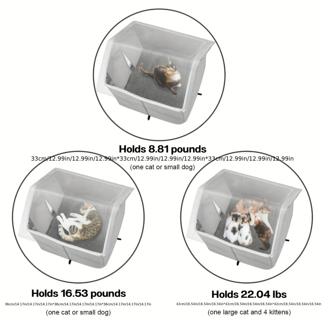 Cueva Cama para Mascotas Impermeable y Cálida, Plegable y Lavable