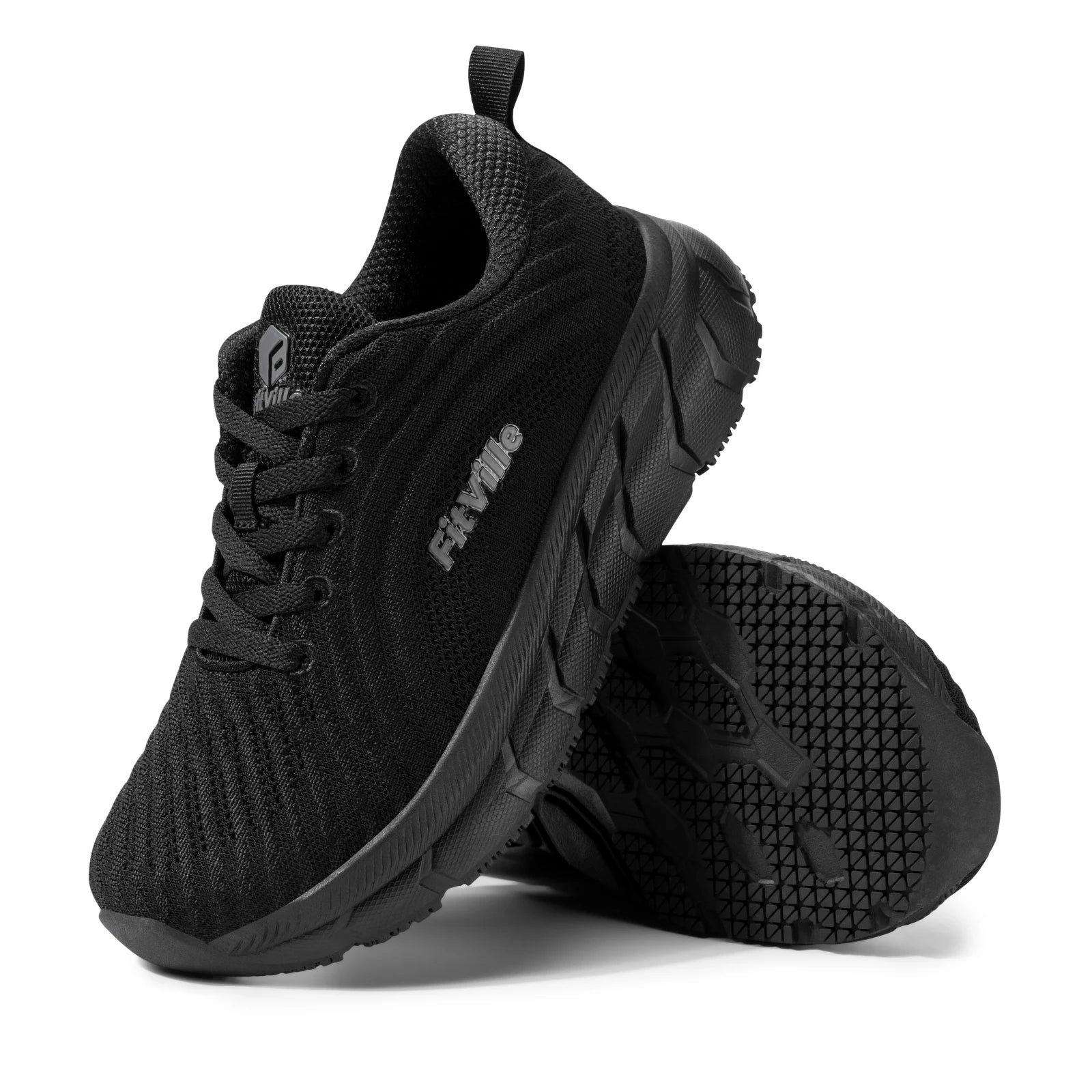 Zapatos FitVille con puntera ancha para mujer, transpirables, de ajuste amplio, ligeros para pies hinchados, con amortiguación para aliviar el dolor.