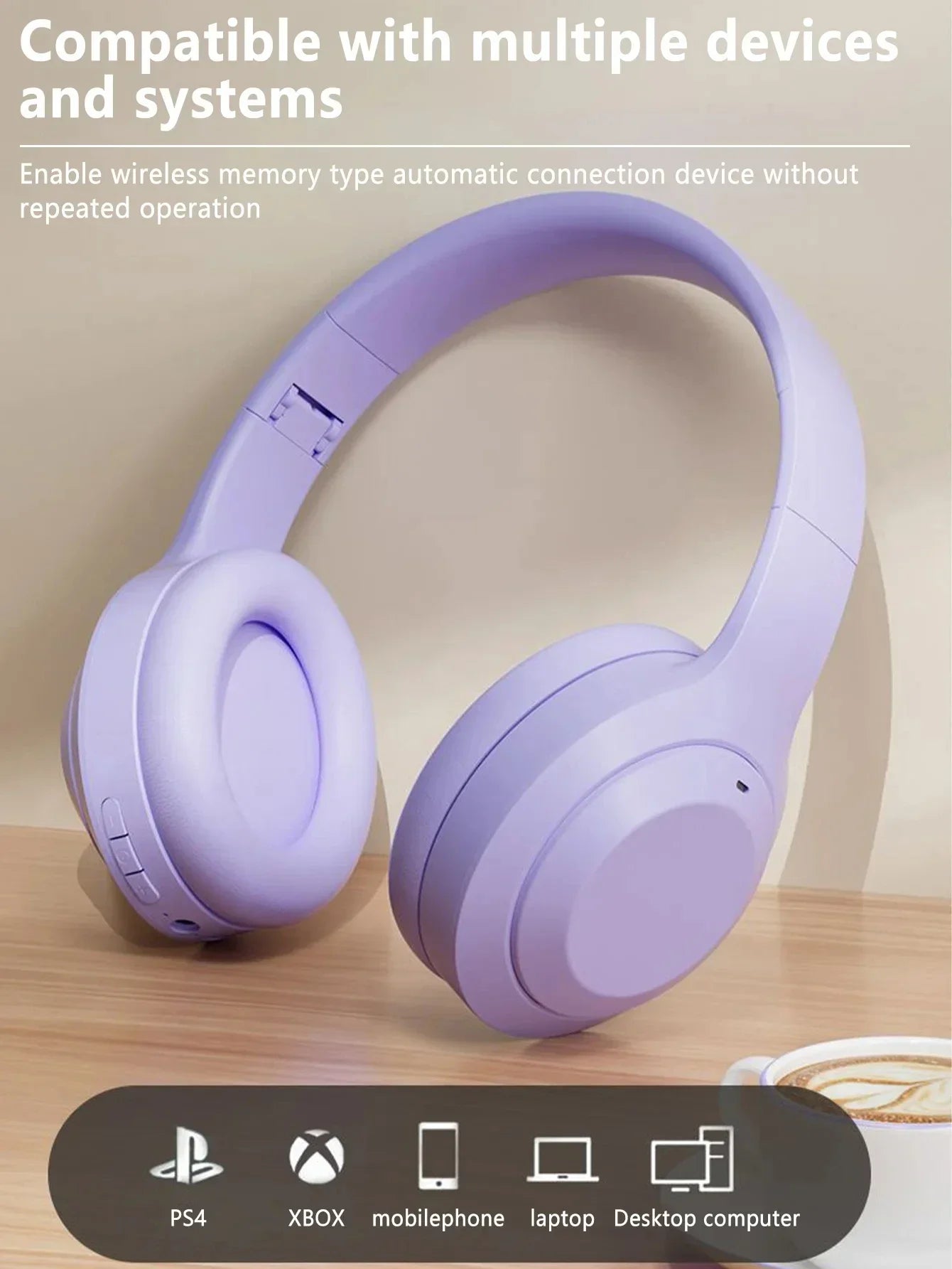 M5 Auriculares Over-Ear Bluetooth 5.3 Deportivos