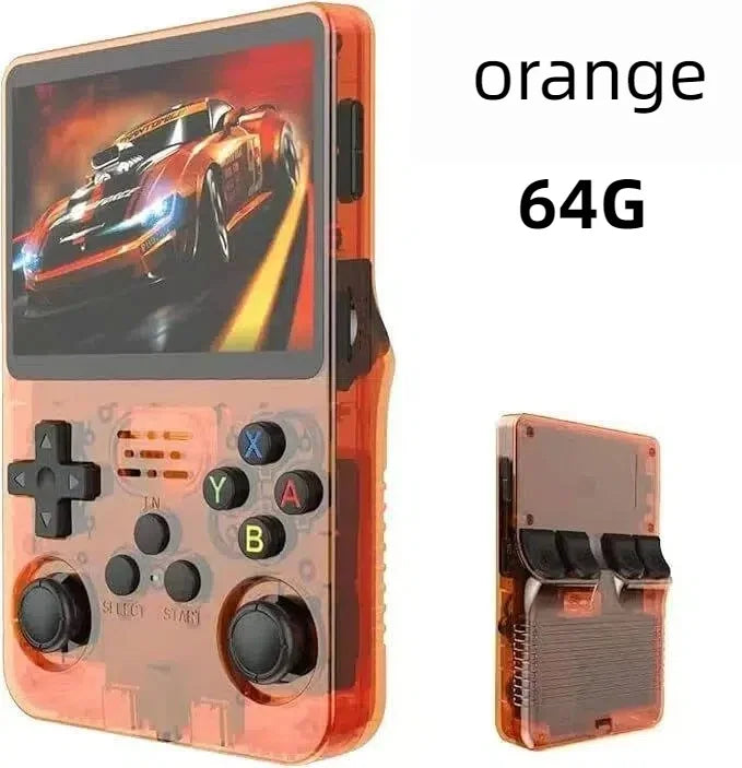 Consola de Juegos Retro R36S, Pantalla IPS de 3.5 Pulgadas, Sistema Linux, 64 GB