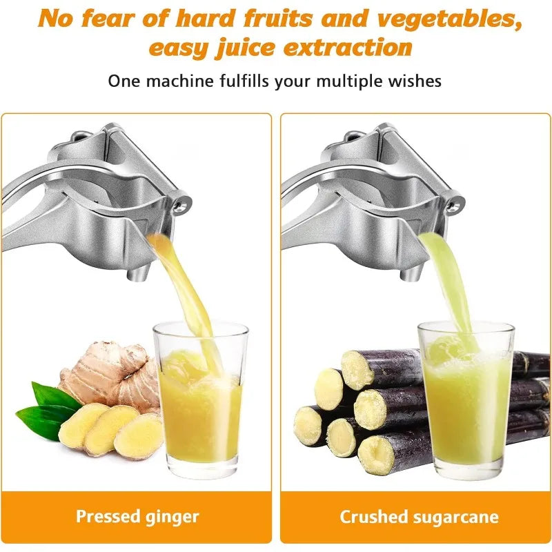 Exprimidor manual, exprimidor de jugo de fruta, herramienta extractora de exprimidor de cítricos resistente desmontable, exprimidor de aleación de metal de primera calidad