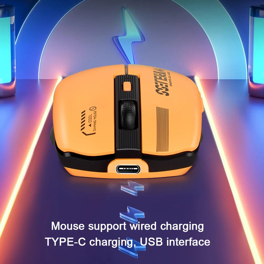 Ratón ergonómico recargable para juegos LT-T19, USB 2,4G, luz RGB inalámbrica, ordenadores de escritorio, portátiles y portátiles