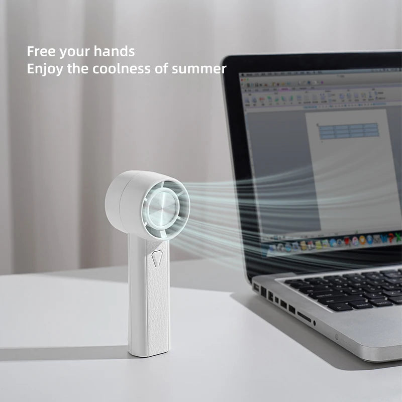 Ventilador portátil de mano, Mini ventilador de carga USB para el hogar de 1800mAh, carga USB de alta velocidad, ventilador de mano de refrigeración para acampar al aire libre