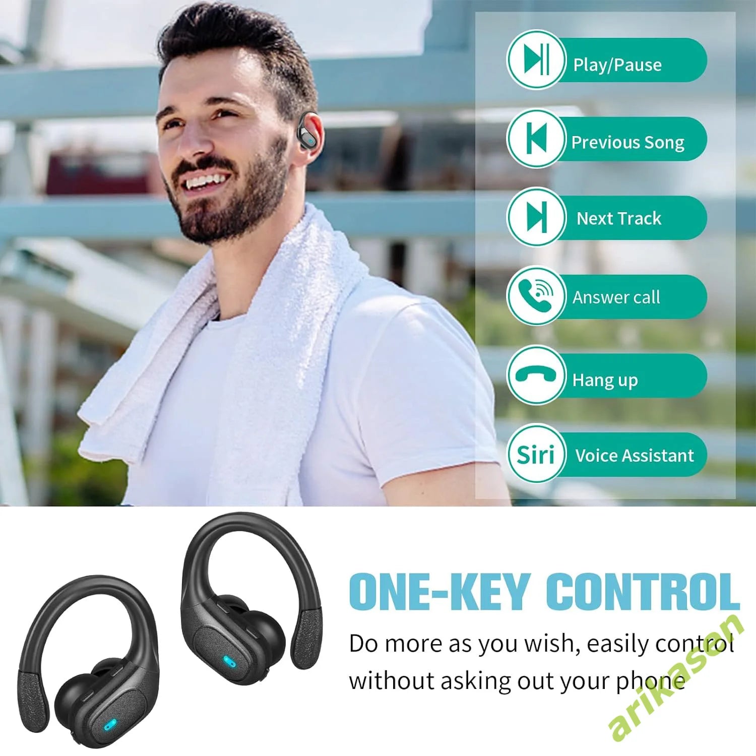 Auriculares TWS LED Resistentes al Agua Deportivos