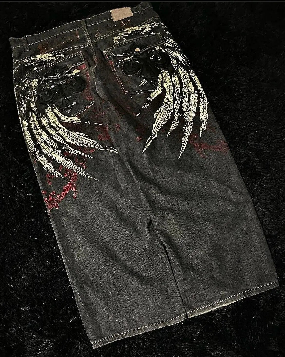 Pantalones Vaqueros Holgados Vintage de Pierna Ancha Y2K para Mujer
