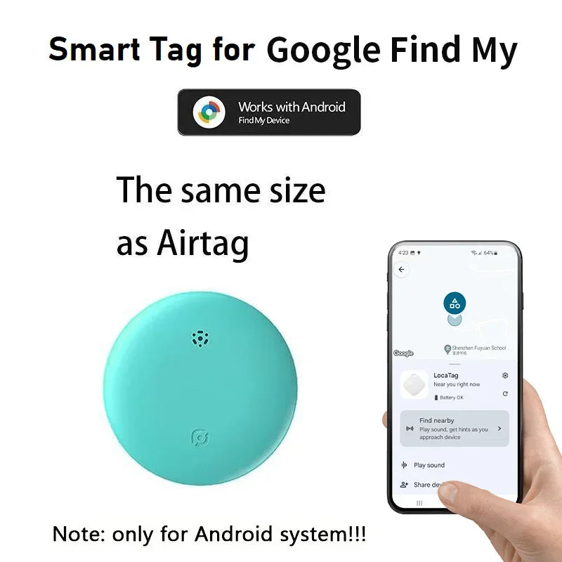 Rastreador Gps para Android e iOS, Google Find My Device, localizador de posicionamiento global, buscador inteligente de repuesto Airtag para coche, niños y mascotas