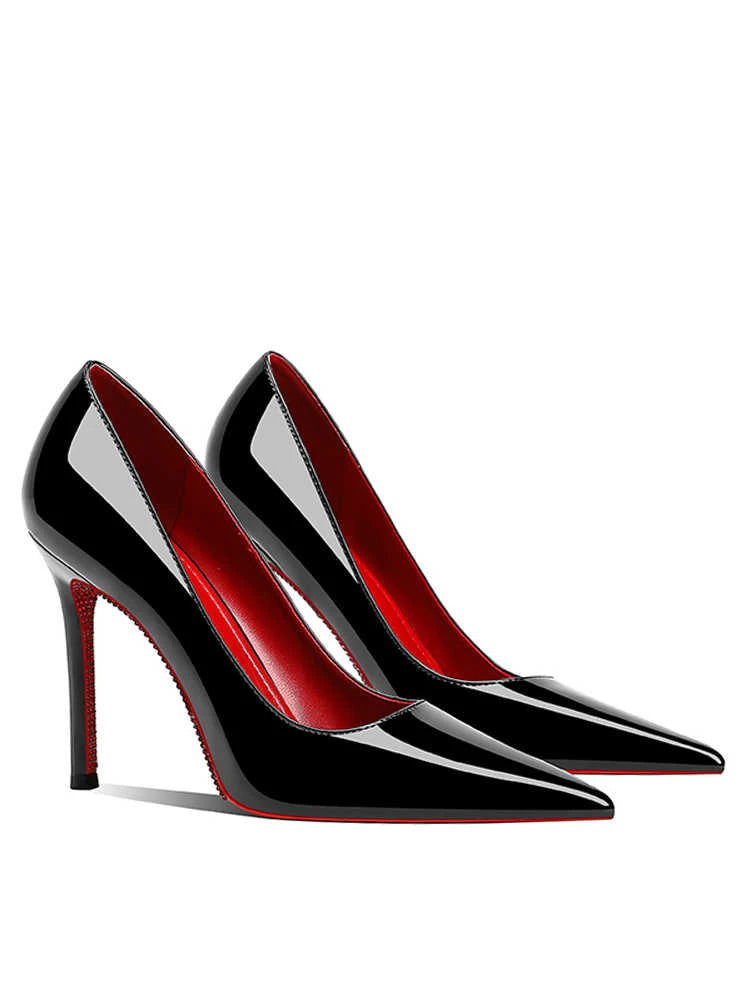 Stilettos de Mujer Punta Fina con Brillantes - Tacones Altos Elegantes