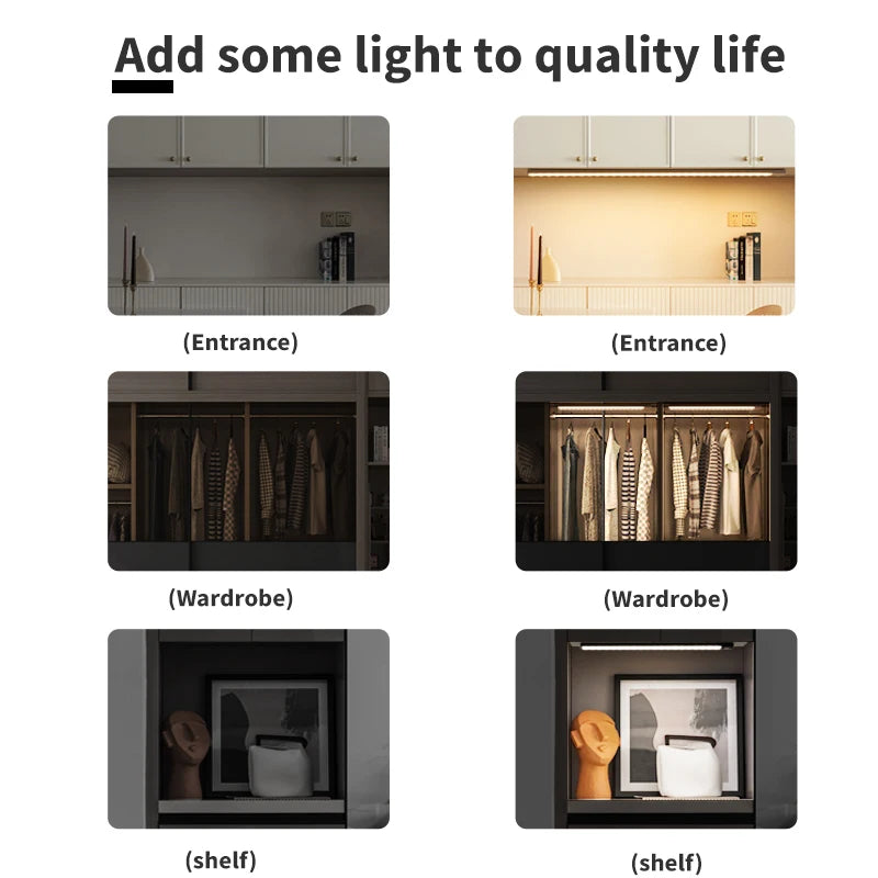 Luz LED de 3 Colores con Sensor para Armario