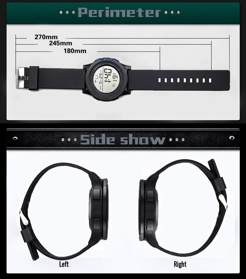 Reloj Digital para hombre, reloj deportivo para exteriores, reloj de pulsera militar multifunción resistente al agua, reloj electrónico automático para hombre